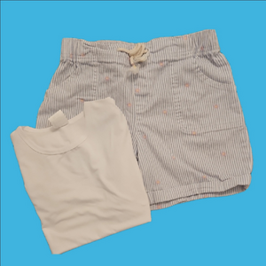 Wonder Nation Blue and White Striped Shorts